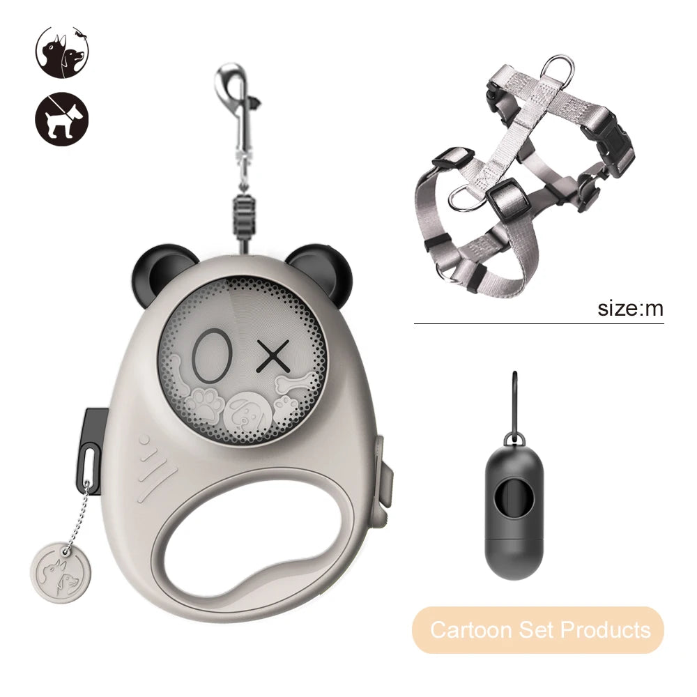 Retractable Dog Leash & Harness Set-2