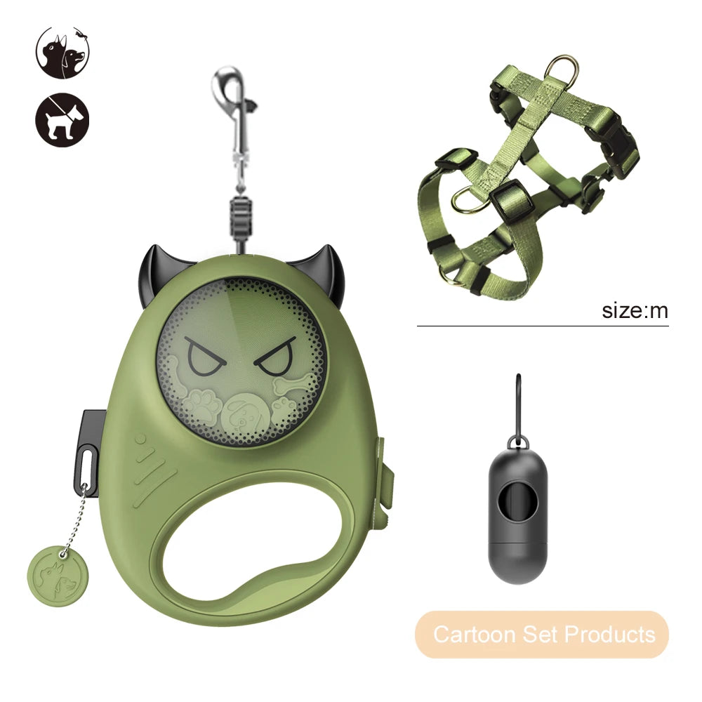 Retractable Dog Leash & Harness Set-0