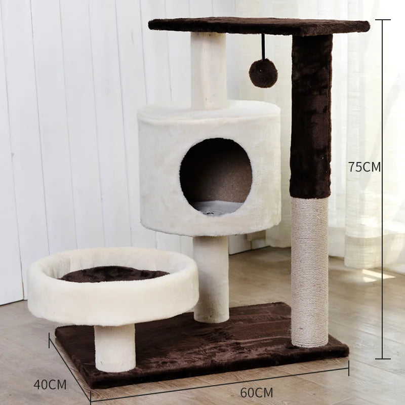 Cat Tree Condo with Sisal Scratching Post-0