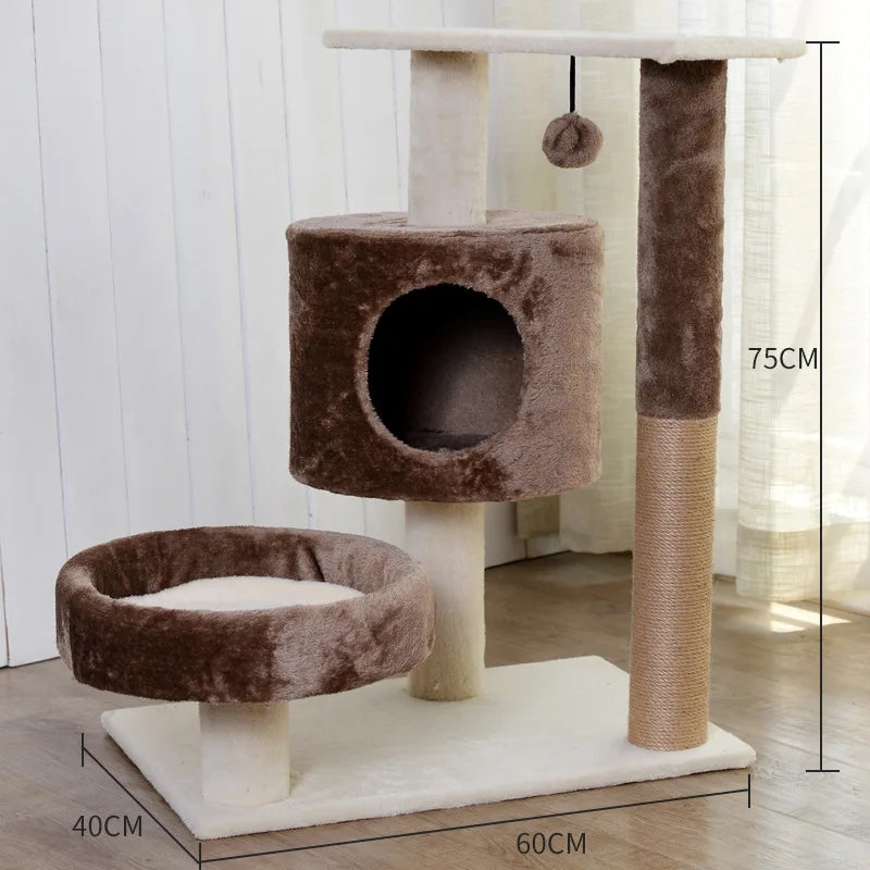 Cat Tree Condo with Sisal Scratching Post-6