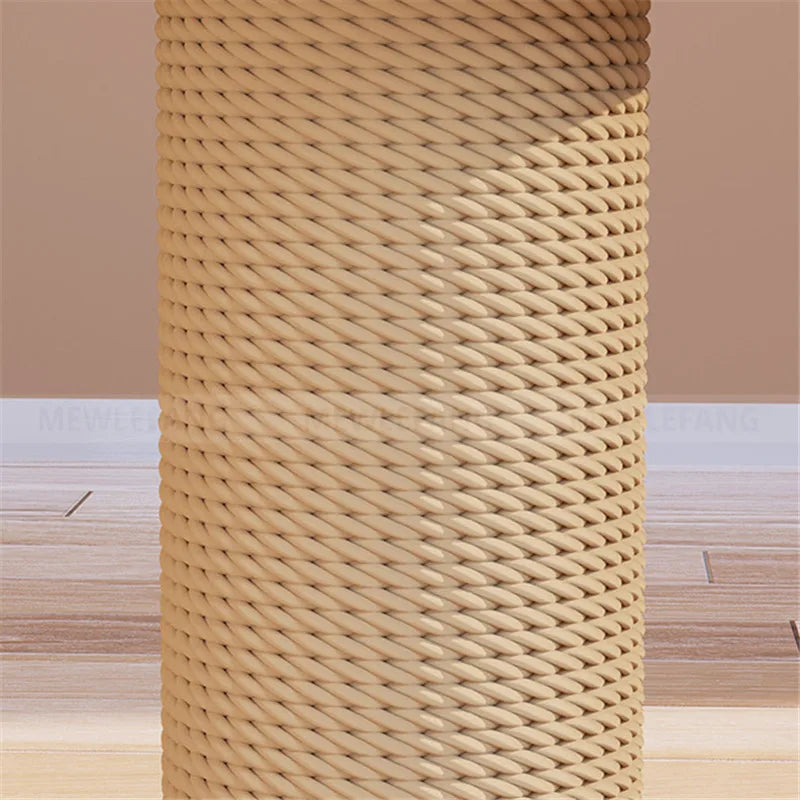 Solid Wood Cat Tower with Teaser Wand-4
