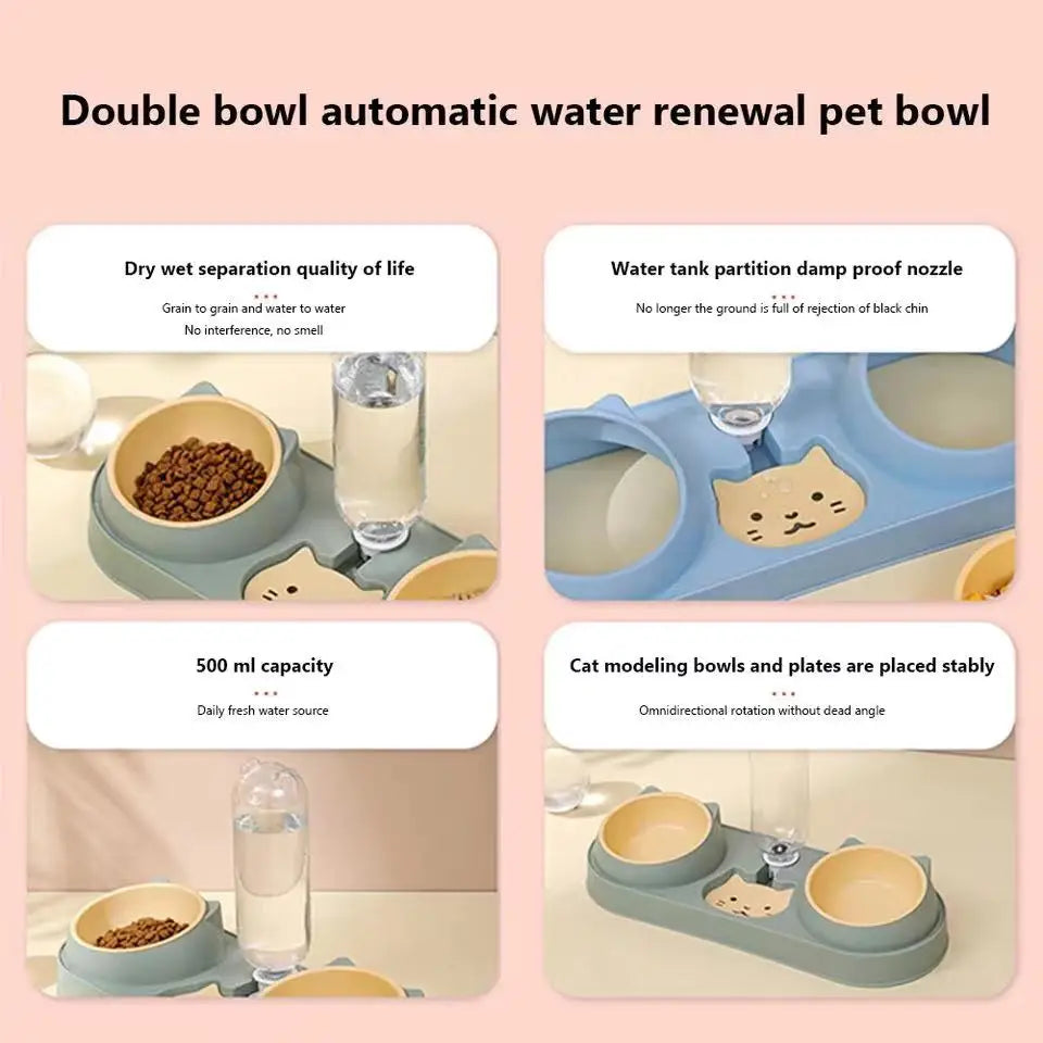 Automatic Cat Food & Water Feeder-3