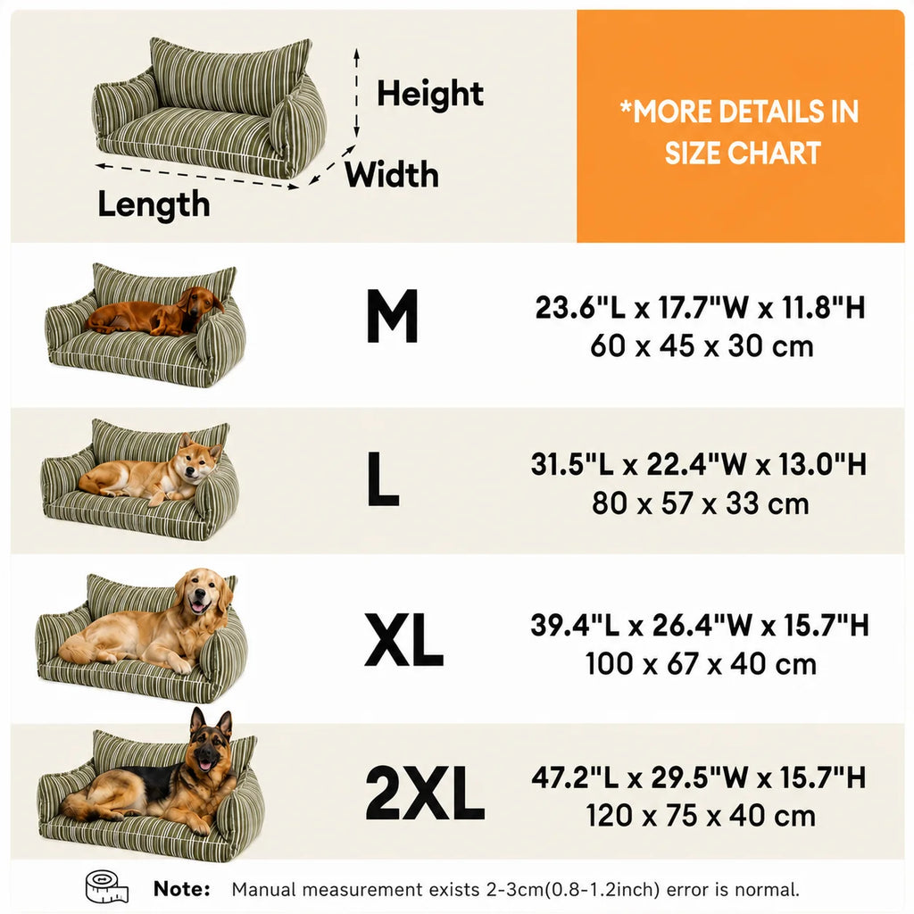 Luxury Chenille Dog Sofa Bed-5