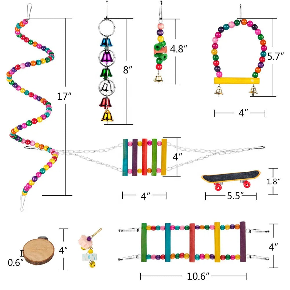 9-Piece Parrot Toy Set-1