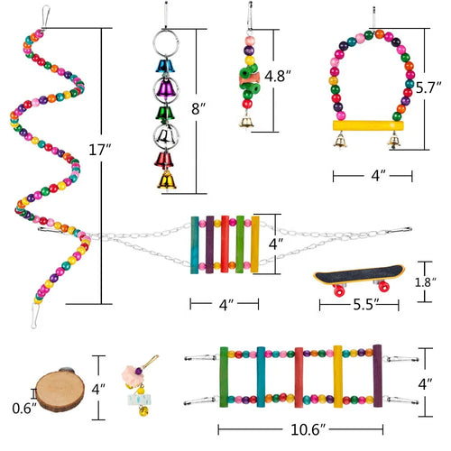 9-Piece Parrot Toy Set-1