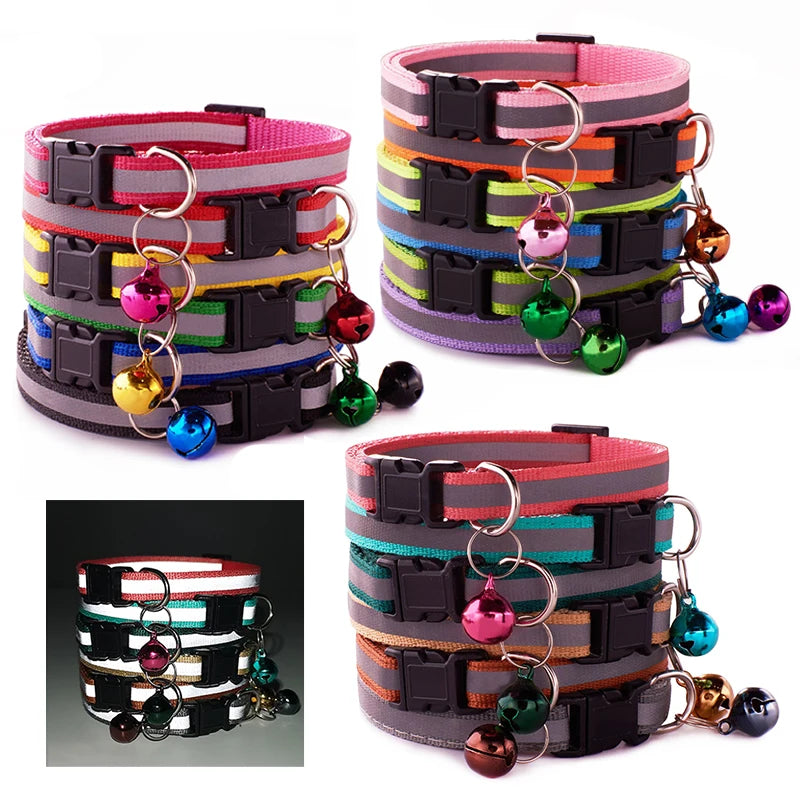 Reflective Striped Pet Collar-2