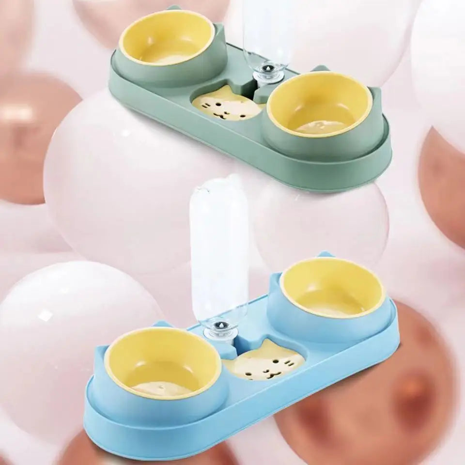 Automatic Cat Food & Water Feeder-1