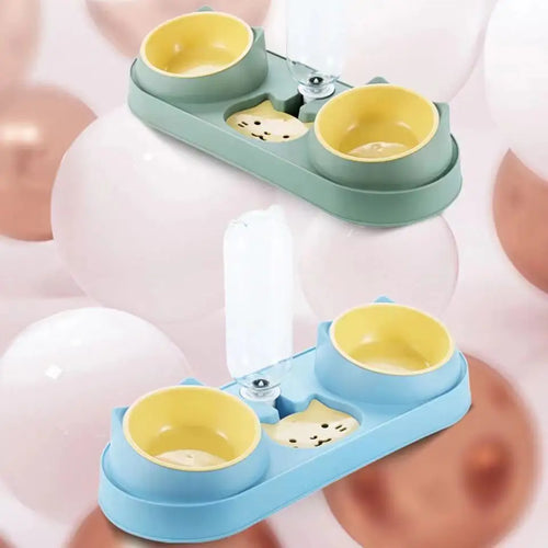 Automatic Cat Food & Water Feeder-1