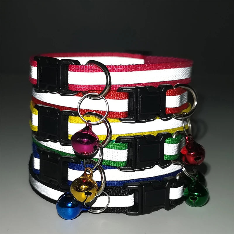Reflective Striped Pet Collar-3