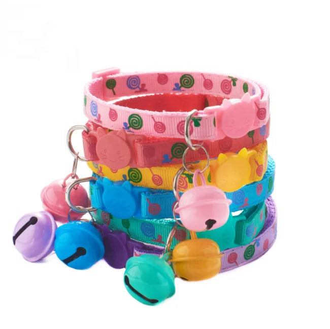 Adjustable Cat Paw Print Pet Collar-5