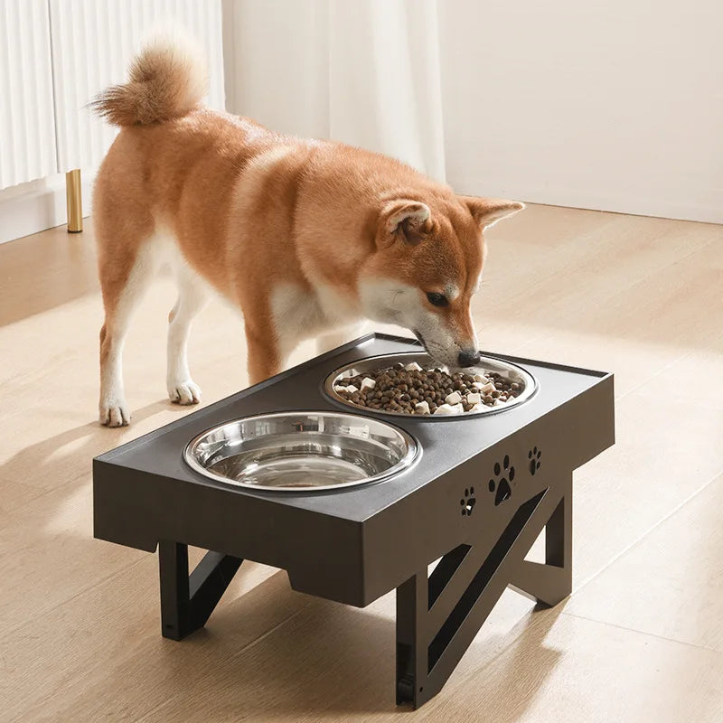 Adjustable Raised Dog Bowl Stand-4