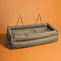 Luxury Faux Leather Dog Car Bed-6