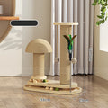 Solid Wood Cat Tower with Teaser Wand-6