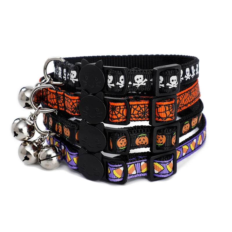 Adjustable Cat Paw Print Pet Collar-0
