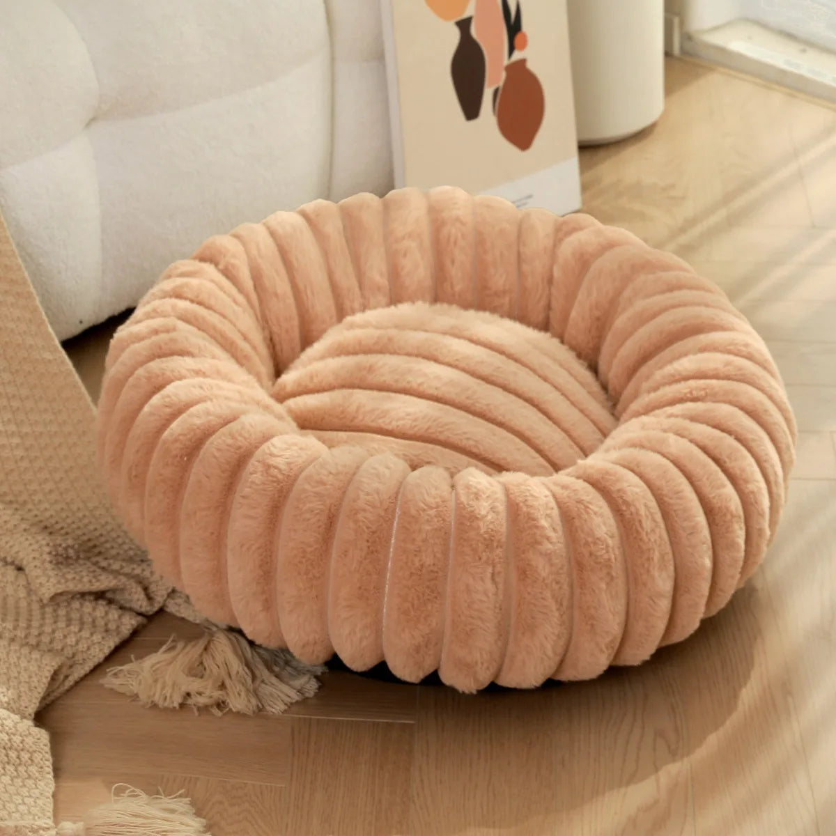 Soft Round Pillow Pet Bed-17