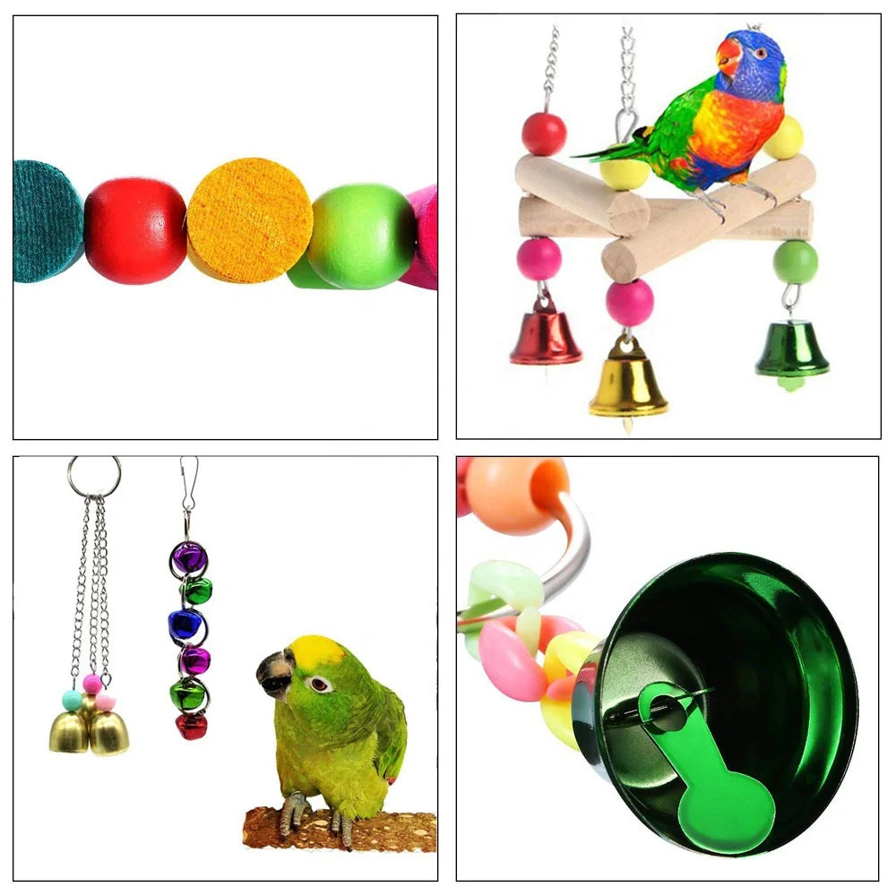 8-Piece Bird Swing & Toy Set-2