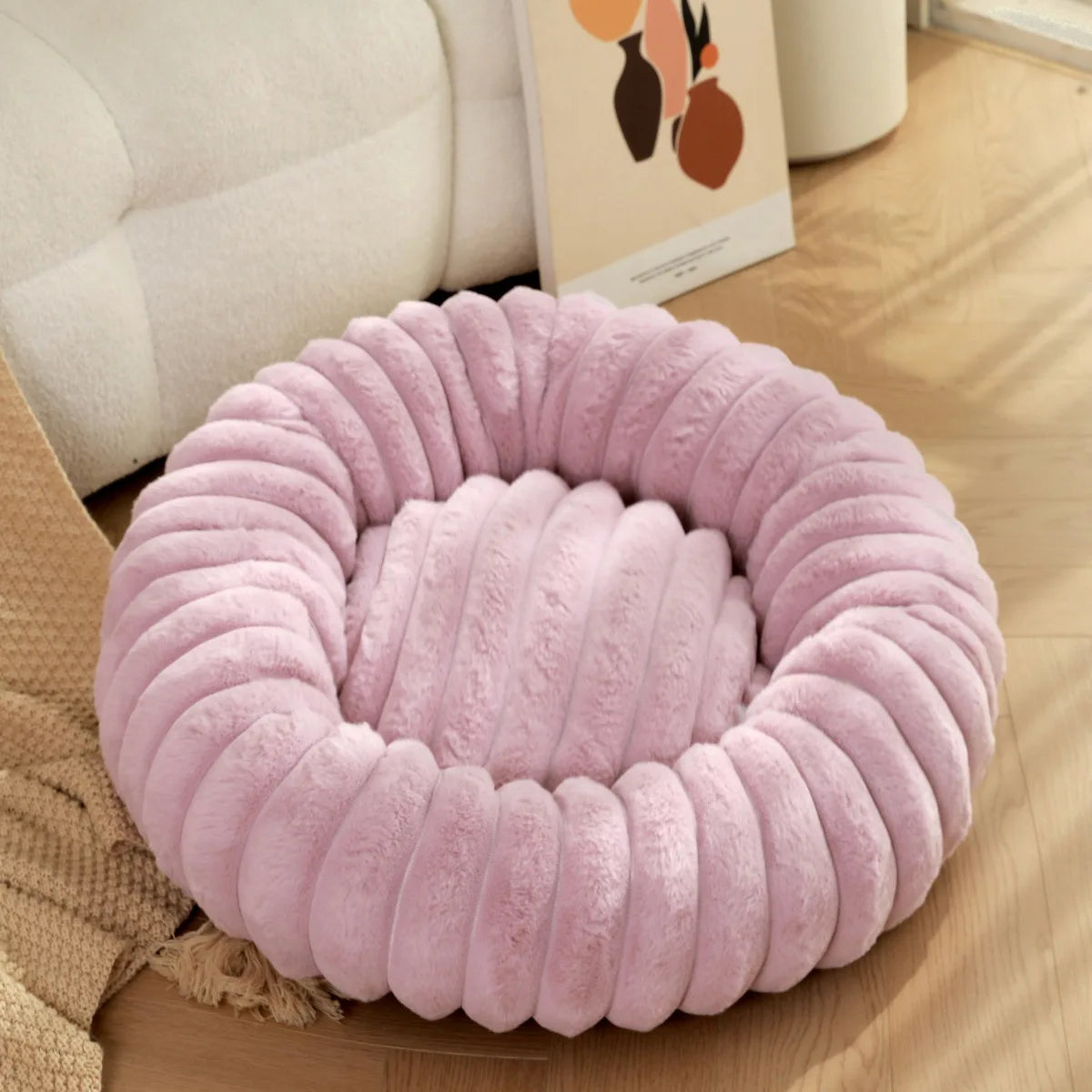Soft Round Pillow Pet Bed-10