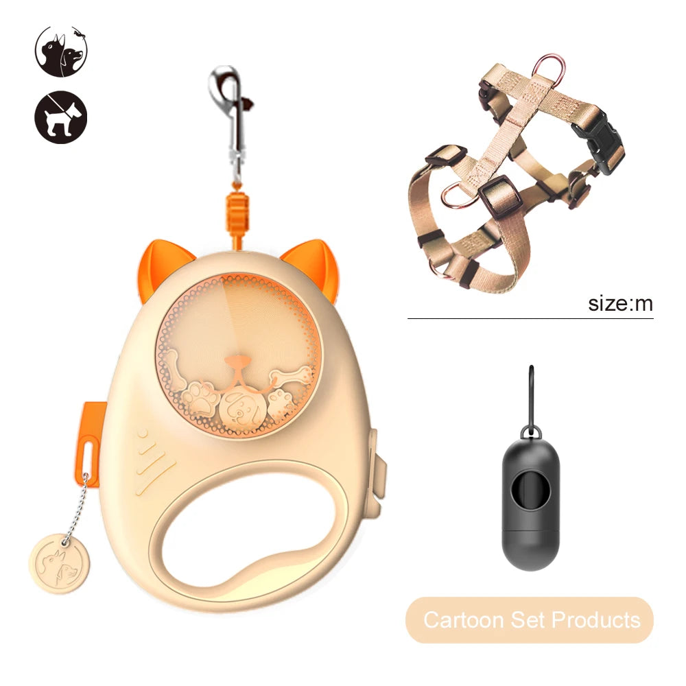 Retractable Dog Leash & Harness Set-6