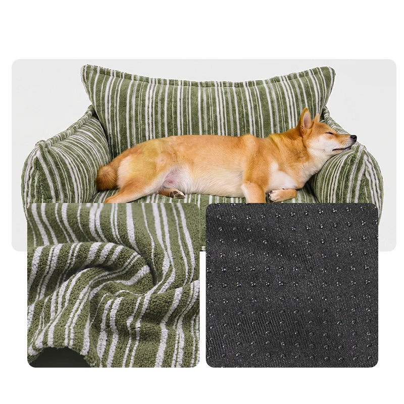 Luxury Chenille Dog Sofa Bed-2