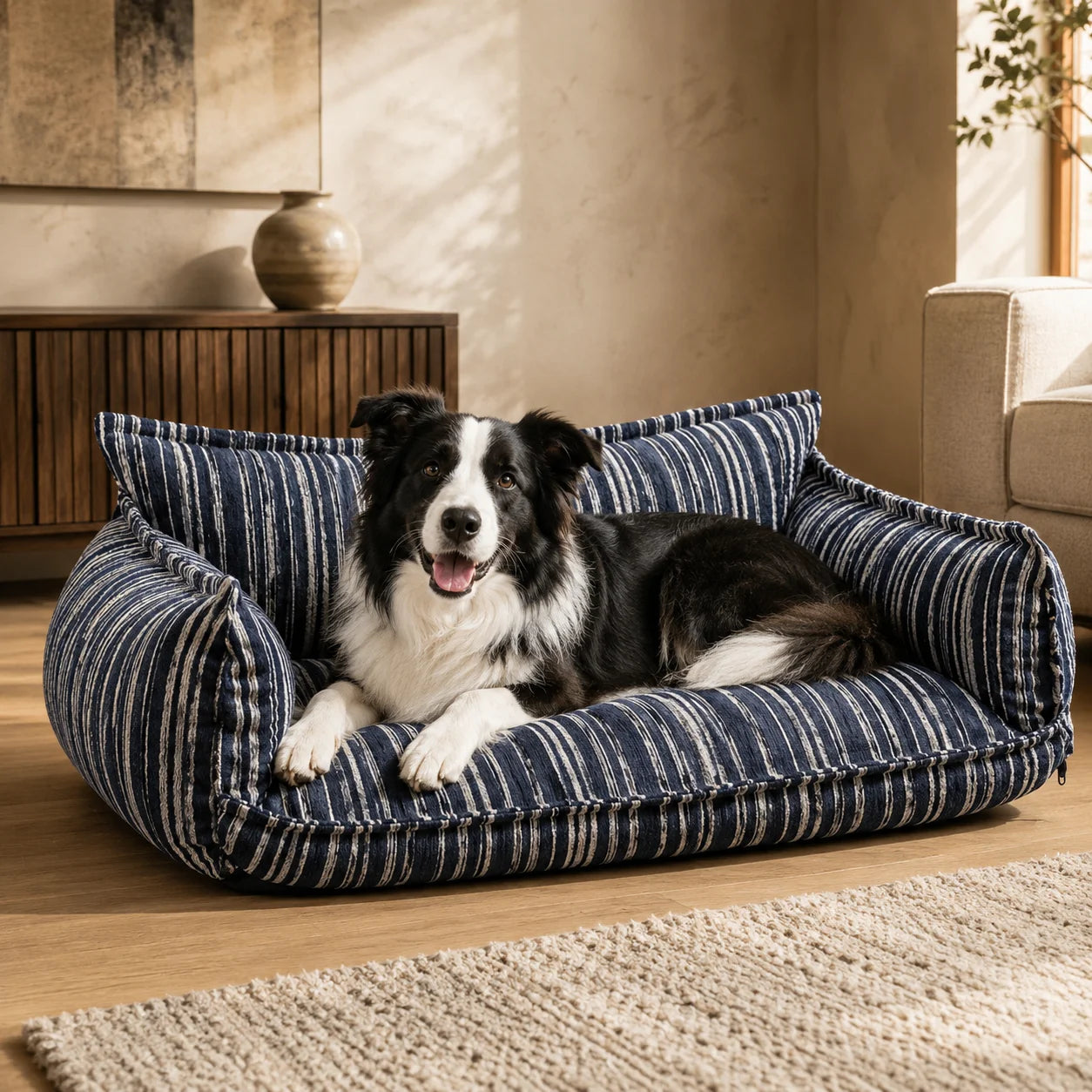 Luxury Chenille Dog Sofa Bed-0