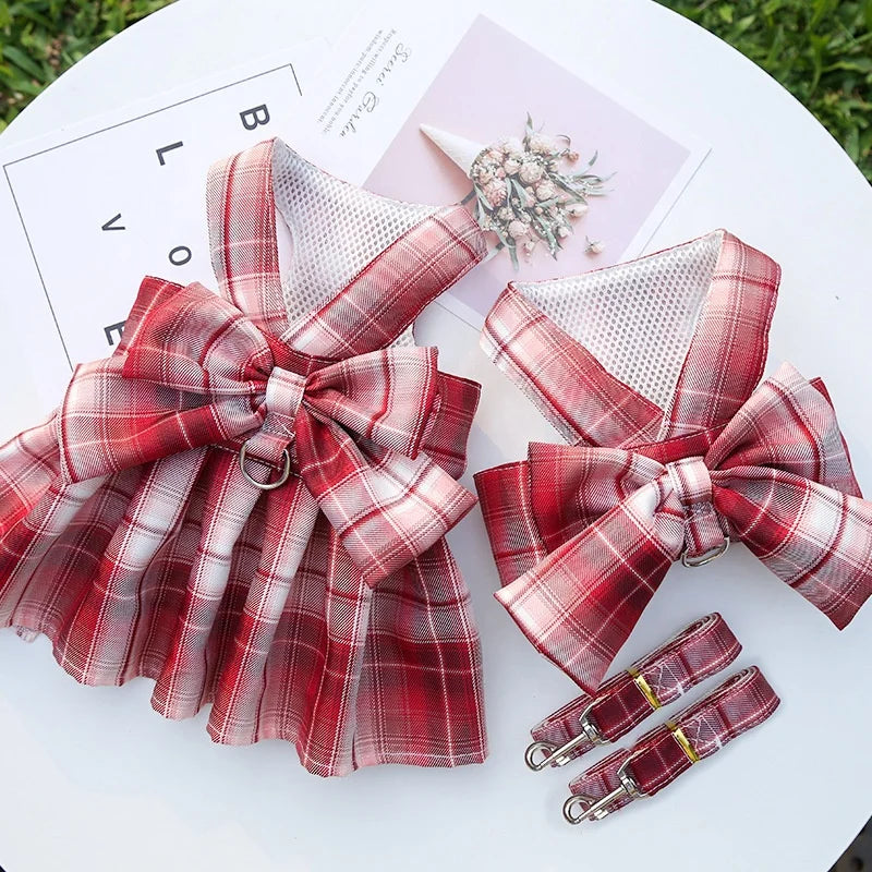 Sweet Bow-knot Pet Harness-1